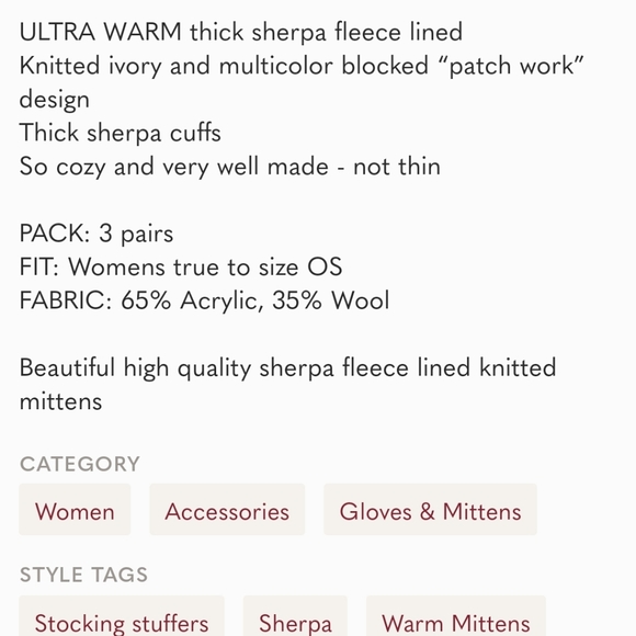 Warm mittens, multicolored - Picture 4 of 4